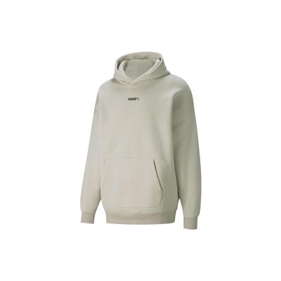 Puma Solid Color Logo Pullover Hoodie Unisex Tops Cactus 534364-41