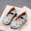 Girls Flat Shoes Polka Dots Sweet Kids Leather Shoes Round Toes Slip-on 2025 New Girls Princess Shoes Candy Color Non-slip Soft