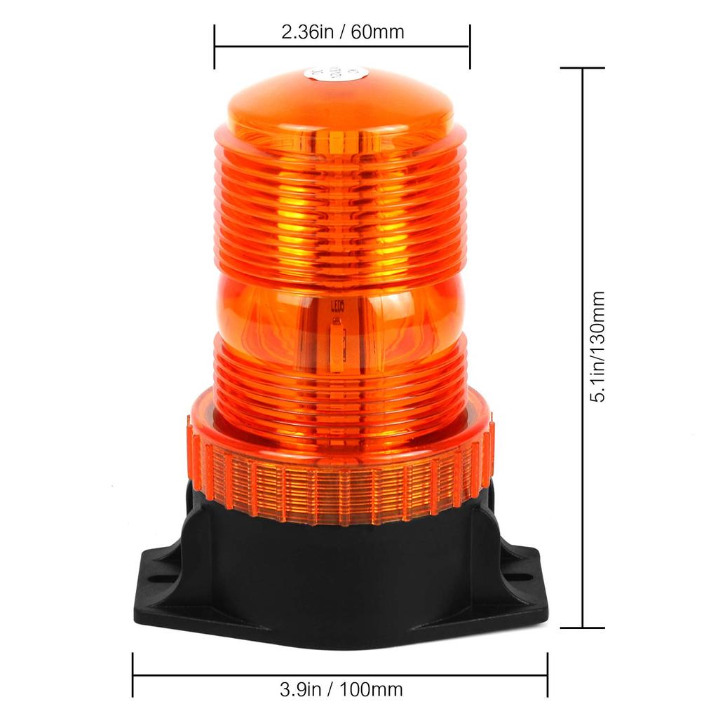 12-24V 48V 60V 80V 30 LED High Power Emergency Warning Flash Strobe Light Beacon for Forklift Truck School Bus Amber Blue Red