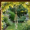 Artistic Patio Accents Crystal Suncatcher Rainbow Maker Prism Hanging Wind Chime Pendant Outdoor Courtyard Decoration for Window Balcony,