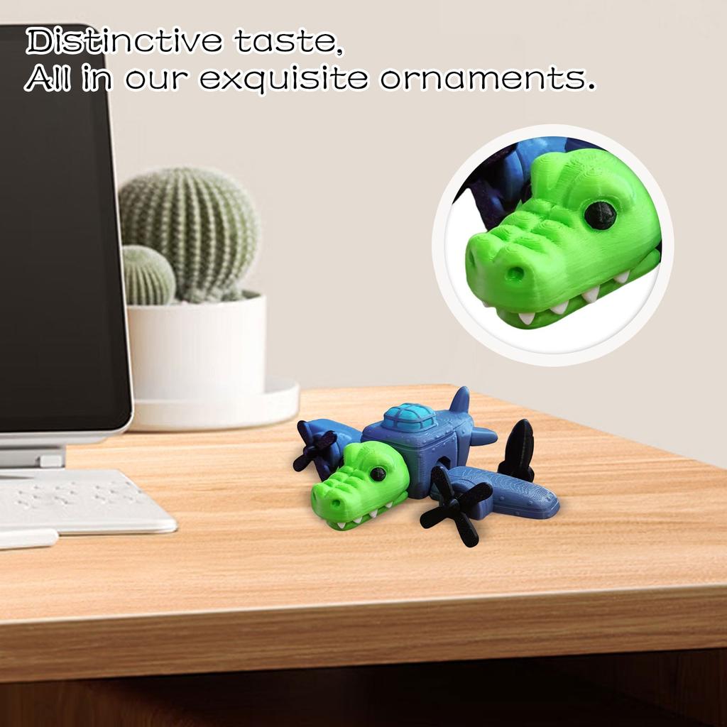 Aircraft Animal Decorations With Movable Joints, 3D Printed Desktop Ornaments