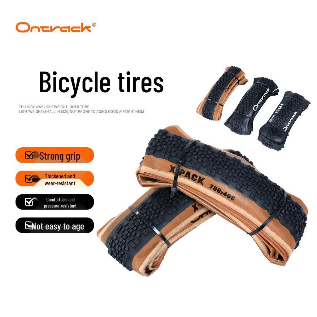 Ontrack Folding Gravel Bicycle Tire, Melon Tread, 700x38/40/45