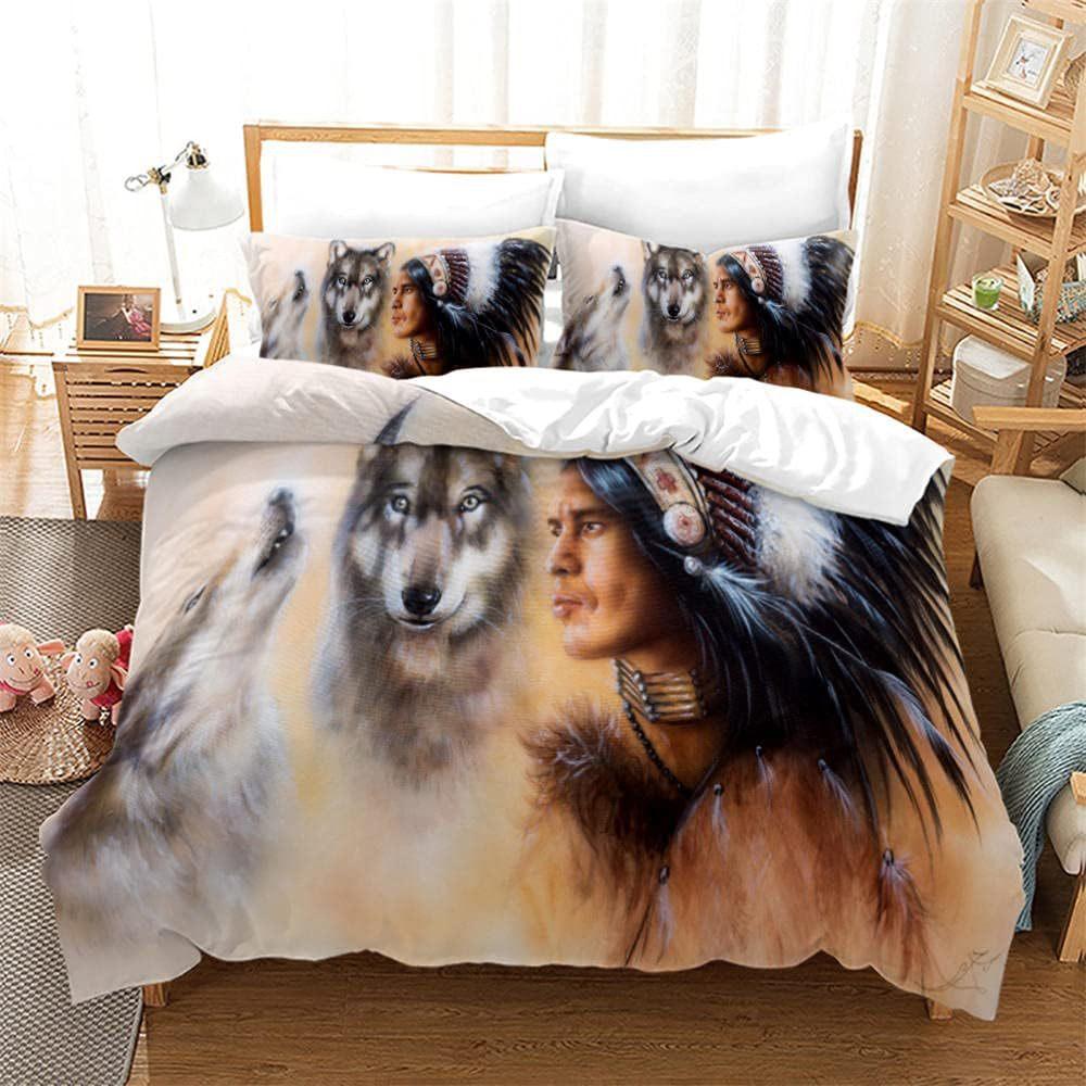 Animal Printing Kit 3D Digital Printing Quilt Cover, Bedding Three-Piece Set