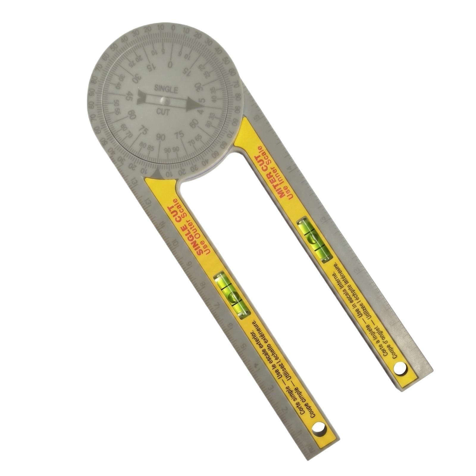

360 Degree Protractor Aluminum Alloy Angle Finder with Dual Bubble Levels 3ml Precision Measurement Tool for Woodworking Cutting and DIY Projects One Size