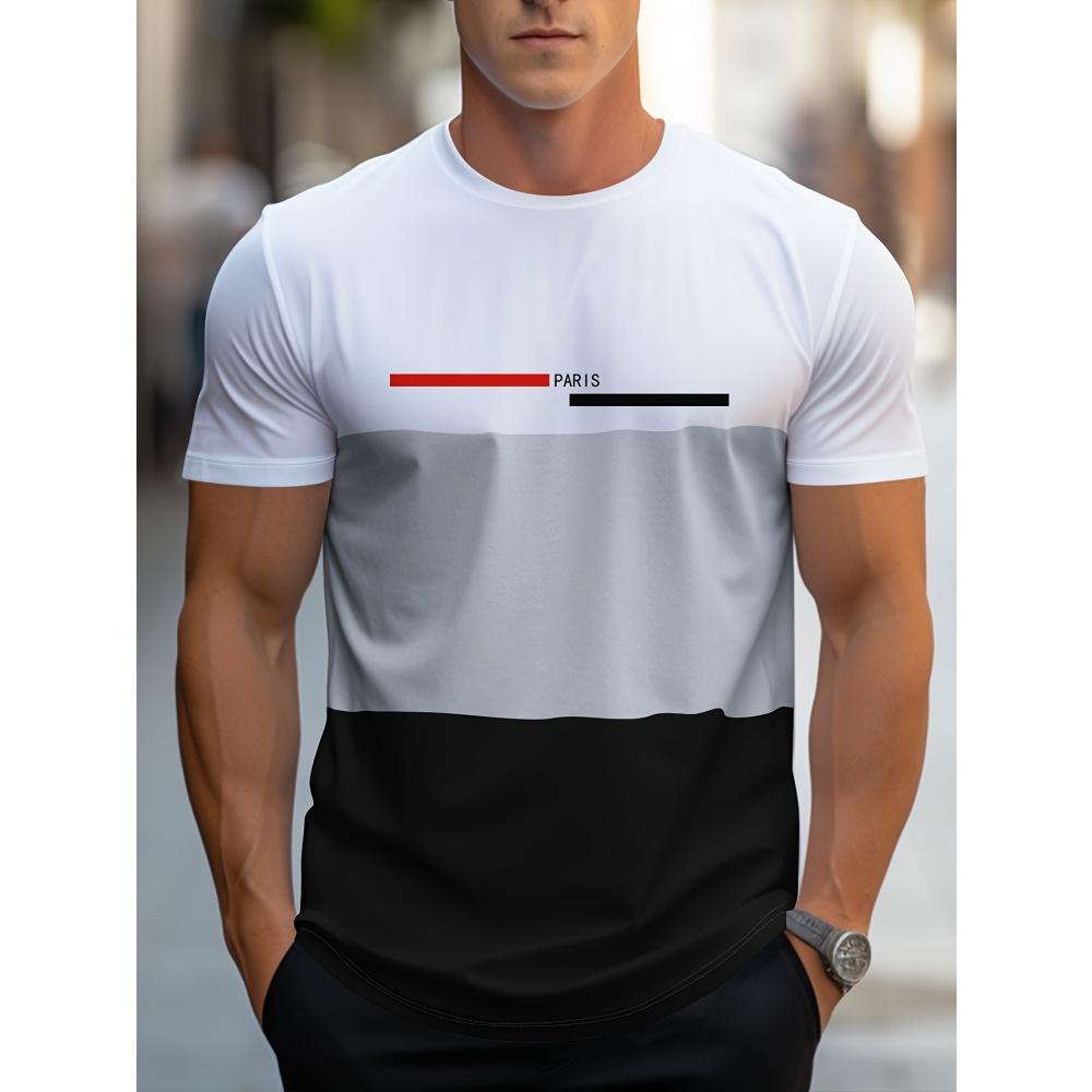 Round neck short sleeved casual sports short sleeved T-shirt top, fashionable summer streetwear