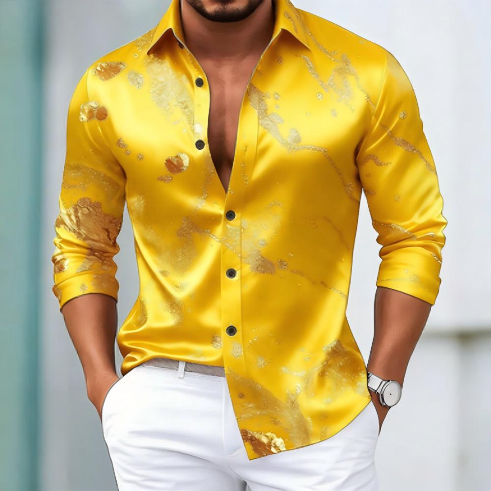 Men's Autumn Casual Fashion Long Sleeved Casual Collar Shirt Suitable t