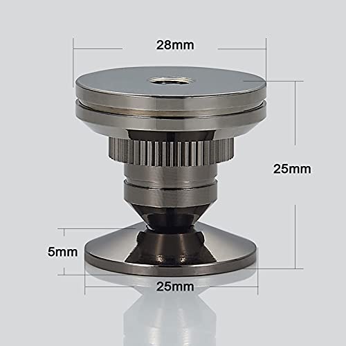 Pailvens Lautsprecher-Isolatoren für 8 Lautsprecher, Verstellbare Höhe, Metall-Spikes-Ständer mit 16 doppelseitigen Klebebändern, Verbessert die Audioqualität und verhindert Vibrationen