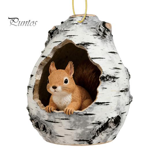 Festive Atmosphere Decorations Forest Animal Ornament, 2D Flat Woodland Acrylic Christmas Home Party Hanging Supplies Decoration for Tree, Holiday