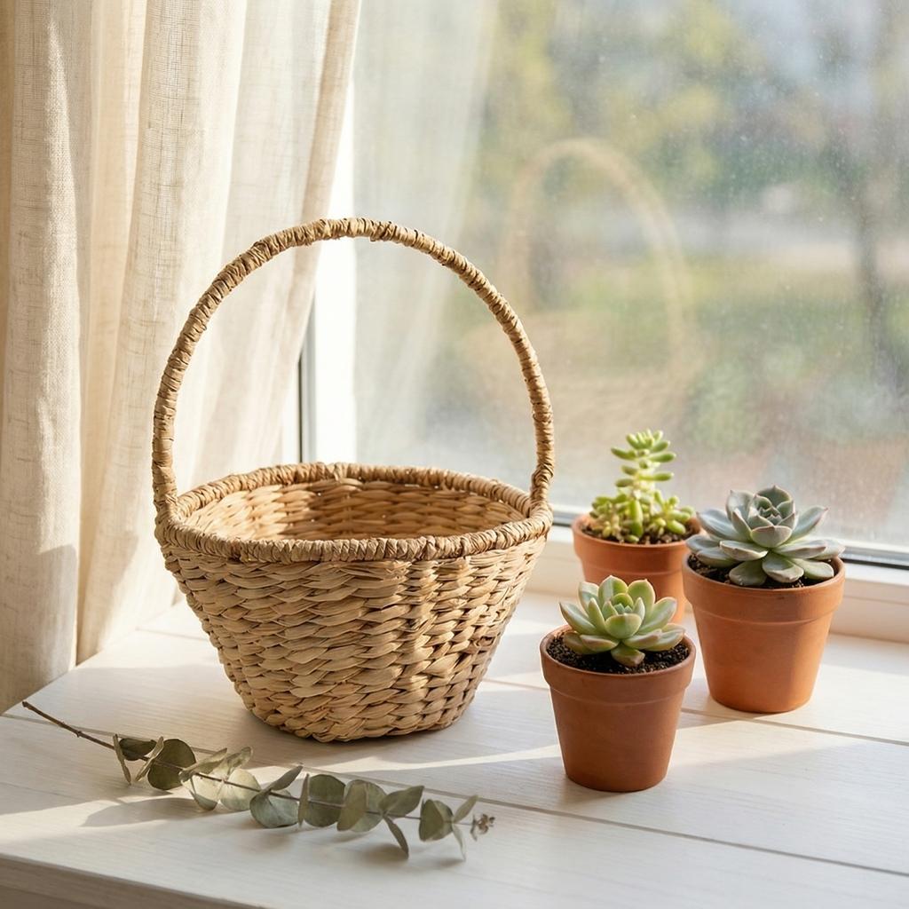 Cesti di Pasqua fatti a mano, Adatti per Cesti di Pasqua Intrecciati di Piccole Dimensioni per Bambini, Cesti portaoggetti