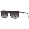 Carrera Grey Shaded Rectangular Men S SunglaSSeS Carrera 298 S 0086 9o 57