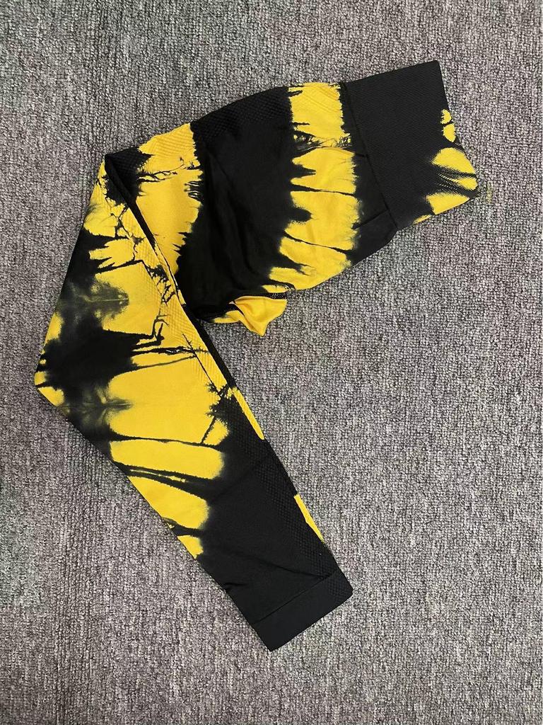 Tie-Dyed High Waist Yoga Pants - Breathable, Hip-Enhancing Fitness Leggings for Women
