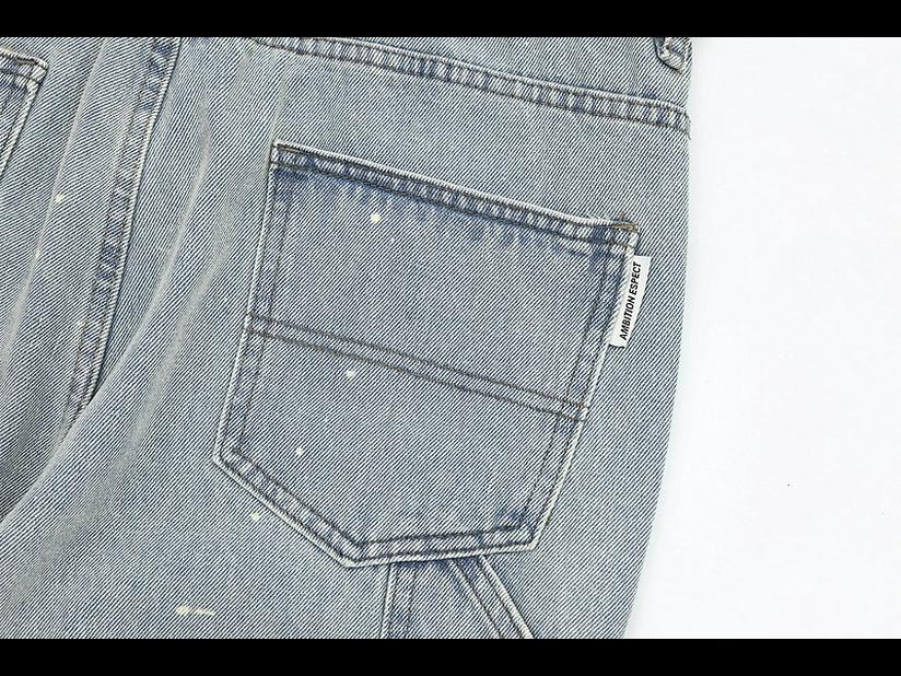 American High Street Patchwork Destroyed Gradient Jeans