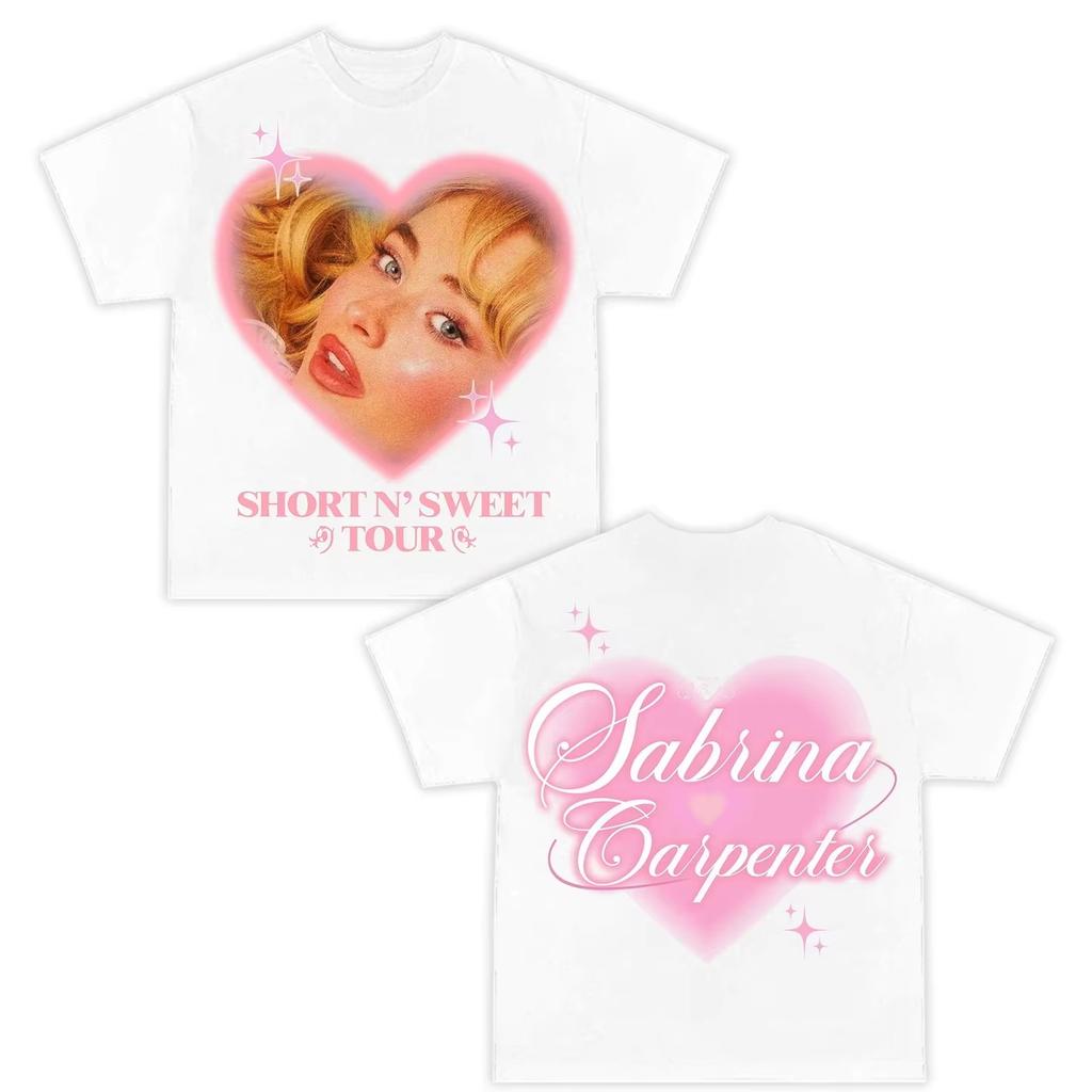 Sabrina Carpenter Tour 2026 Graphic T Shirt Short Sweet High Quality Retro Tshirt Men Women Fashion Oversized Cotton Tshirts