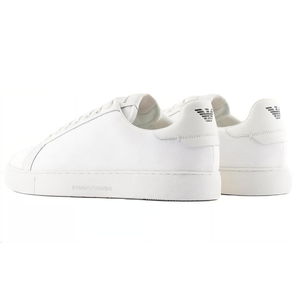 Emporio Armani Simple Logo Low-Top Fashion Sneakers Men sneakers White X4X316XM741M801