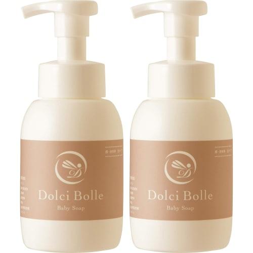 

Dolcivore Baby Soap, 300ml (2-Pack), Additive-Free, Foaming Type. Perfect as a baby shampoo or body wash for newborns and adults alike.