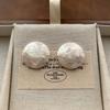 Natürlicher Lichtluxus runde Schachbrettblumen-Steckohrringe neues beliebtes Nischen-Design High-End-Mode vielseitige Ohrringe Damen