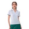 POLO Shirt V-neck Short-sleeved Summer Women's Tennis Clothes Club Cool Running Fitness T-shirt Yoga Clothes Sports Top