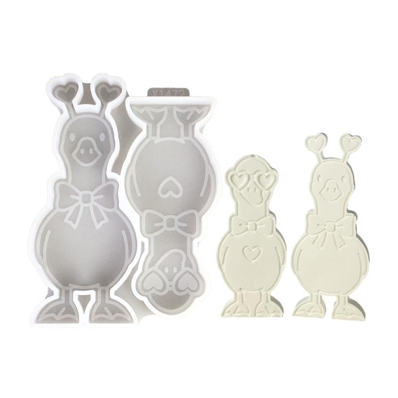 

Lovely Couple Geese Silicone Mold Easy Demolding Mould For Creating Unique Concrete Gypsum Decorative Craft Supply 1
