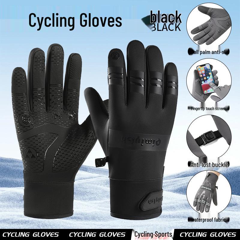 Guanti da sci invernali unisex: Foderato in Velluto, Touchscreen, Antivento e Antifreddo per Sport all'Aperto