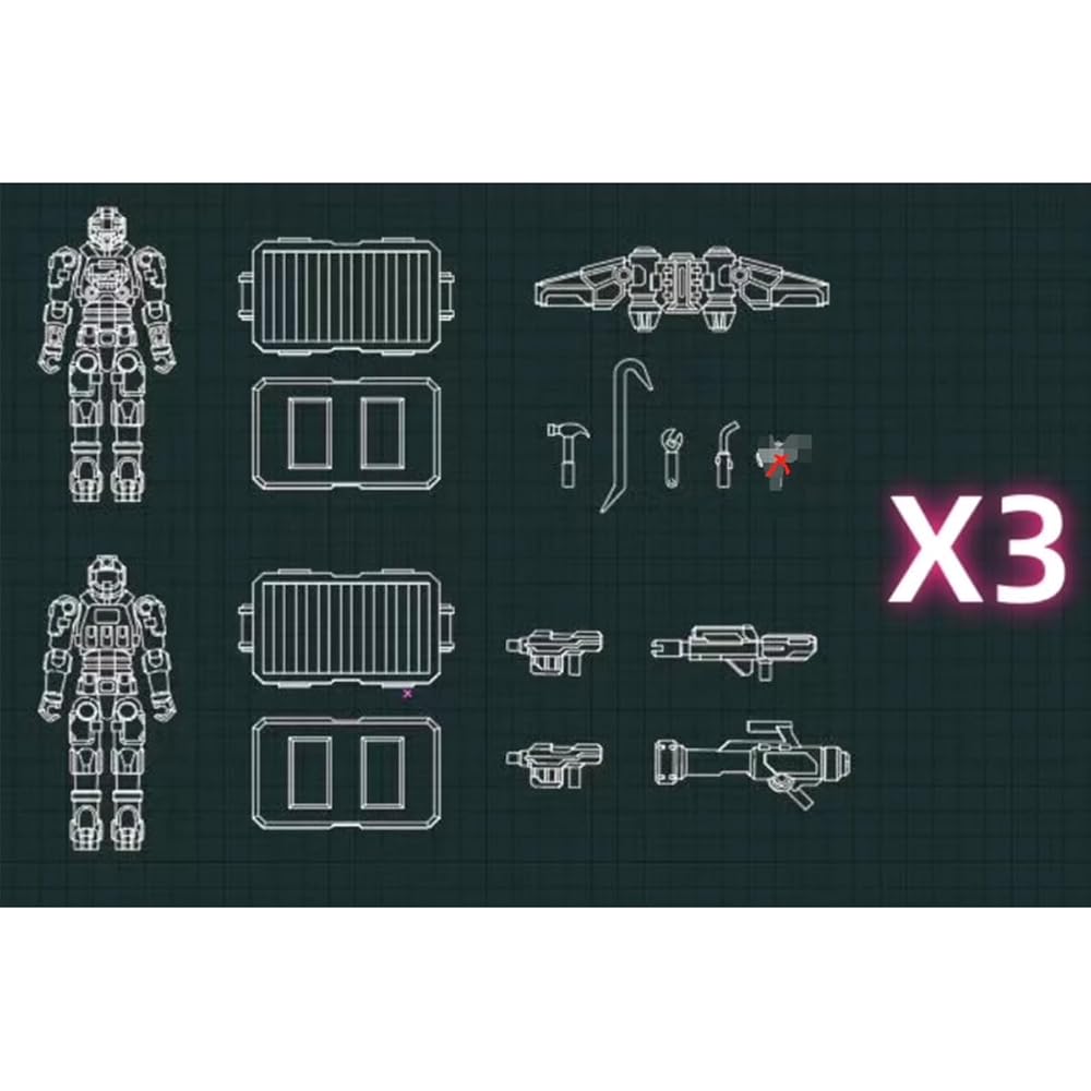 HiPlay Chieftain Continent 3-Minute Plan Series Mobile Unit Team Set of 6 Approx. 3cm Color-Coded Plastic Model Assembly Kit