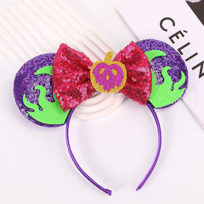 Adorable Halloween Themed Mickey Ghost Headband With Cute Bow For Kids Parties