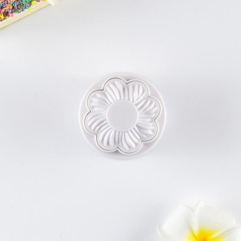 2 Pcs New And High Quality Floral Cookie Fondant Cutter Flip Sugar Cookie Cookie Cookie Mold Home Kitchen Pastry Baking Tools