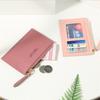 1pc Men's Women's PU Zipper Cash ID Card Credit Card Holder Pure Color Mini Business Card Case Name Card Holder Holiday Gift