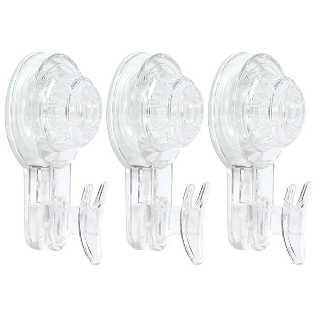 1/3 Piece Suction Cup Hooks Black Clear Reusable Heavy Duty Vacuum Suction Cup Hooks Glass Kitchen Bathroom Hooks for Towel