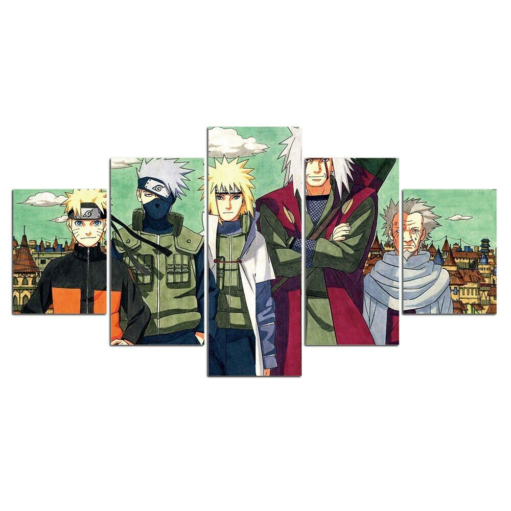 

5 шт., японские картины из аниме, холст, домашний декор, декор комнаты, современные 5 шт., HD принт, абстрактные картины, художественный постер, 5 панелей