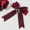 Romance Hair Bows Hair Styling Accessory with Delicate Lace And Ribbon Design Heart Charm Hair Clip for Women