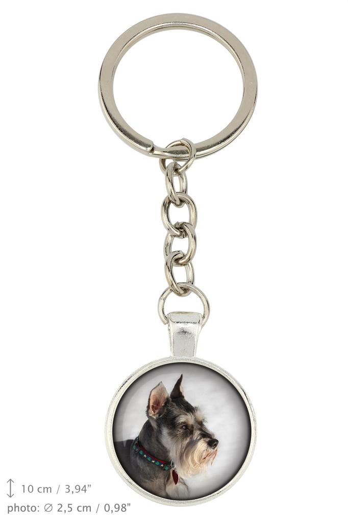Schnauzer I - Keychain with Your Photo, Key Decoration, Bag Pendant from Art-Dog Brand