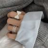 Xiaomi 925 Sterling Silver Rings Fashion Hip Hop Vintage Couples Creative Big Bow Design Thai Silver Party Jewelry Birthday Gifts