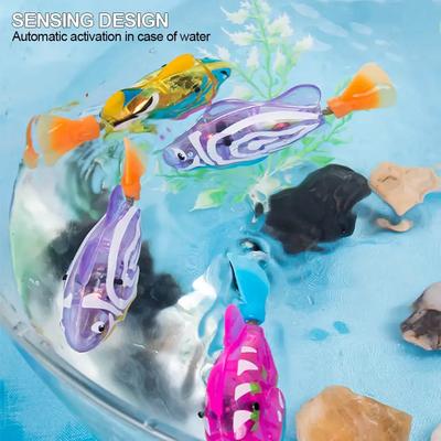 Pet Cat Toy LED Interactive Swimming Robot Fish Toy for Cat Glowing Electric Fish Toy To Stimulate Pet's Hunter Instincts