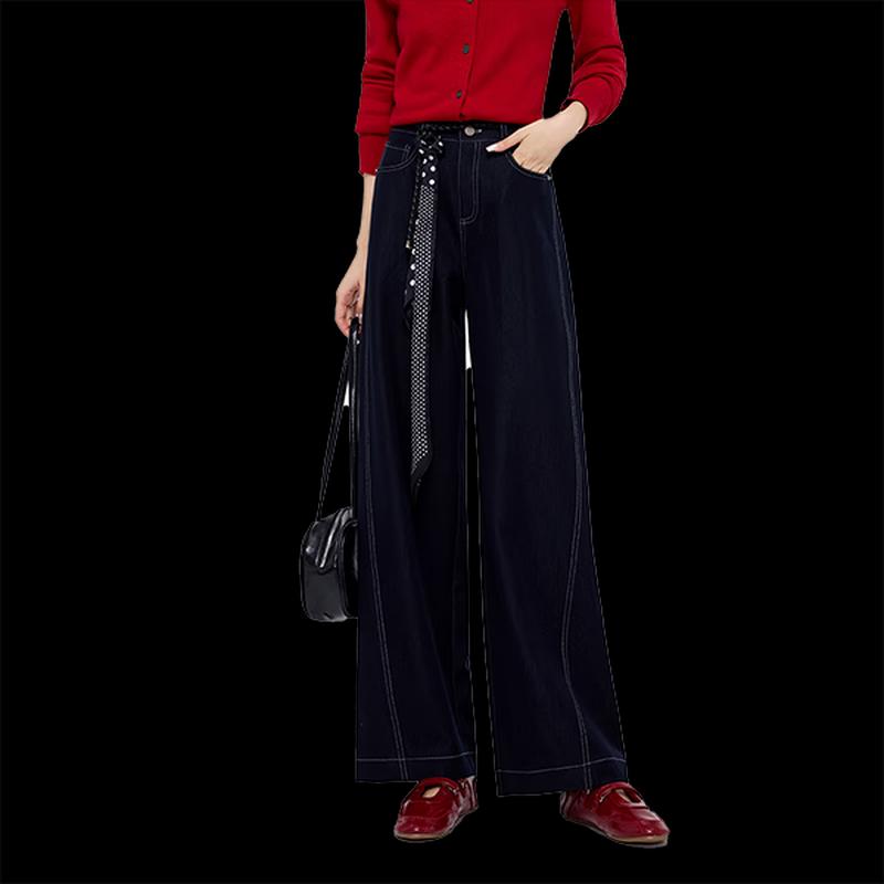 FivePlus Women's Casual Draped Straight-Leg Pants
