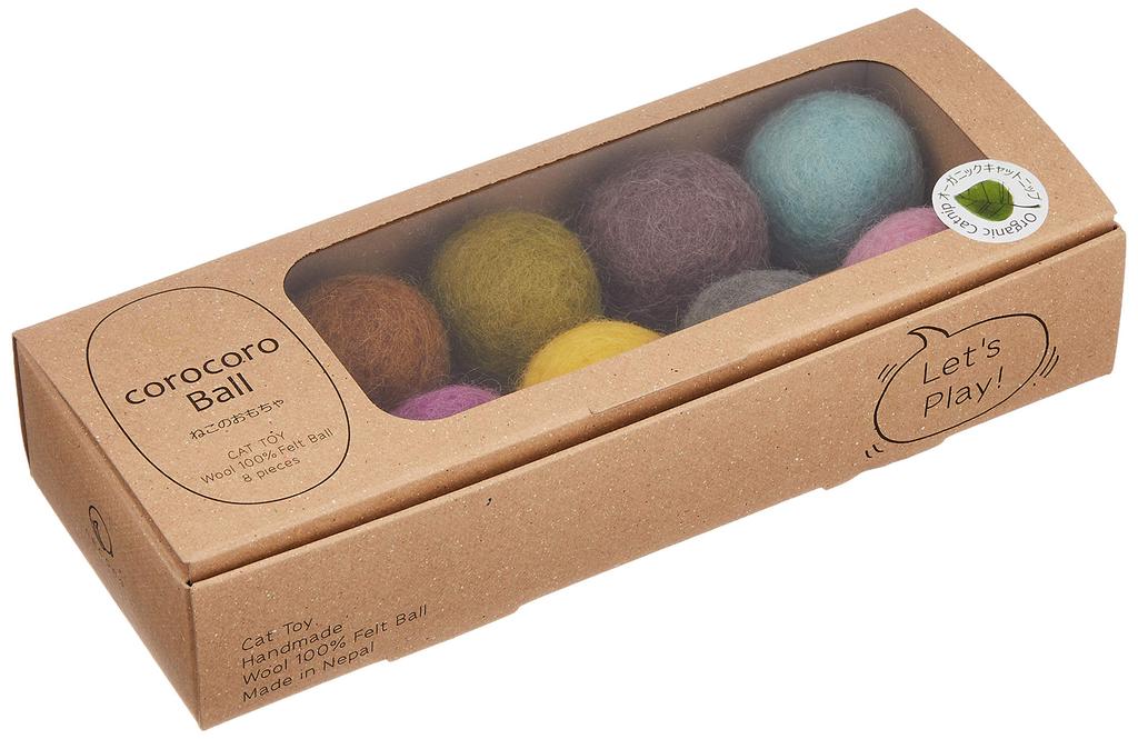 necono Rolling Ball for Cats, 8 Colors, Catnip