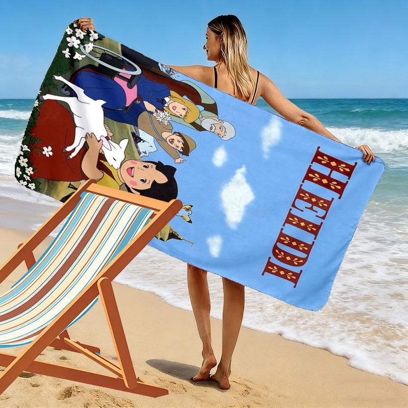 Toalla de Playa Heidi, Toalla Grande Suave de Secado Rápido para Playa Camping Natación