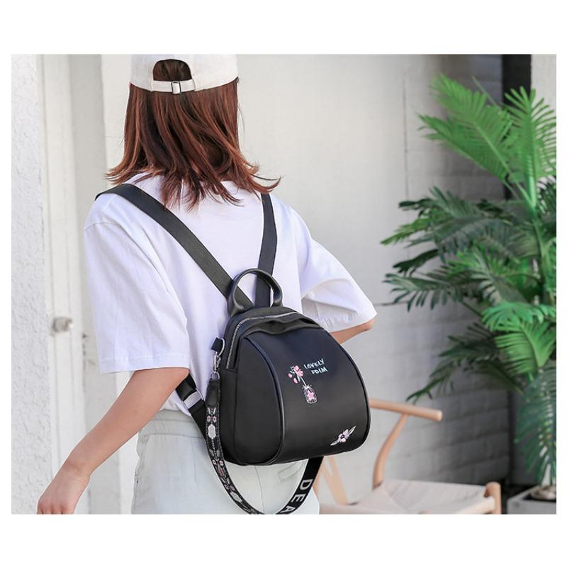Backpack for women's multi-purpose fashion trend Oxford cloth personalized embroidery canvas mini bag travel small backpack