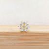 F136 Titanium Flower Peacock Crown Earrings, Long Studs for Cartilage Piercing, 1.2/1.0 Thickness