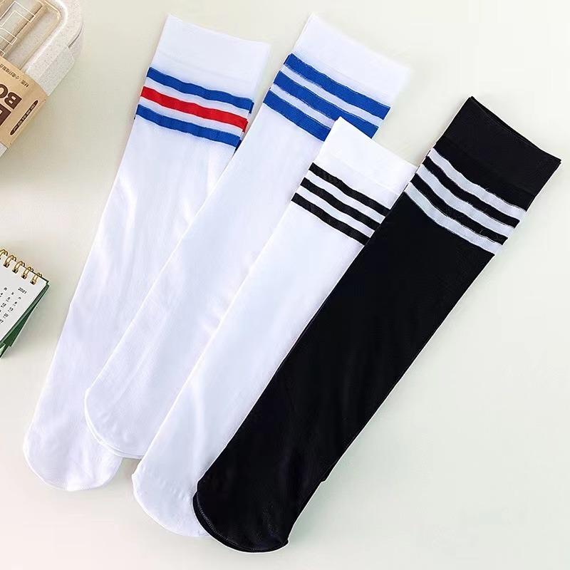 Women Over Knee Thigh High Socks Sexy Black White Striped Long Socks Over The Knee Stockings For Ladies Girls Warm Knee Socks