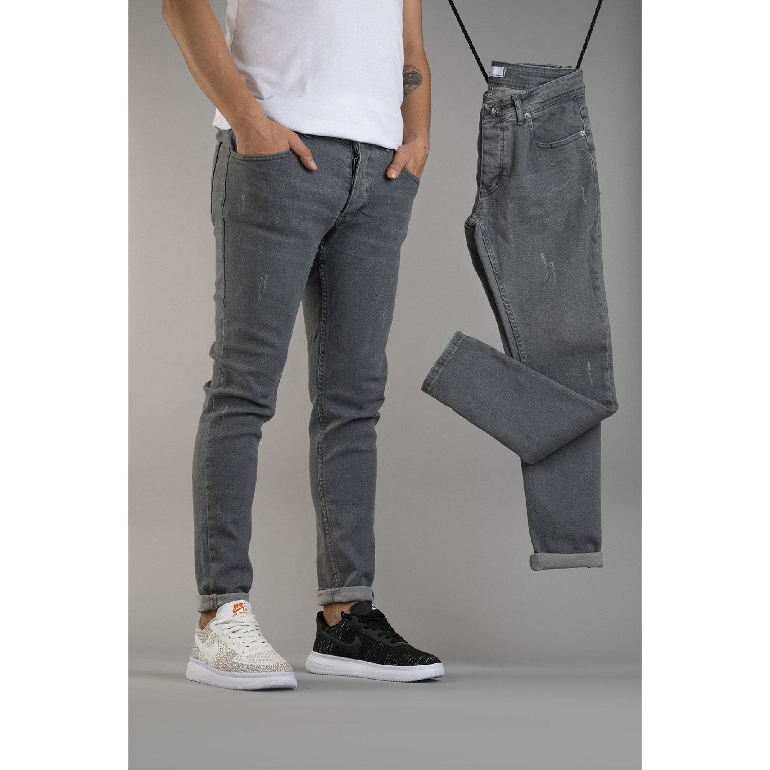 

Чоловічі джинсові штани Slim Fit, сірі 33 сірий колір