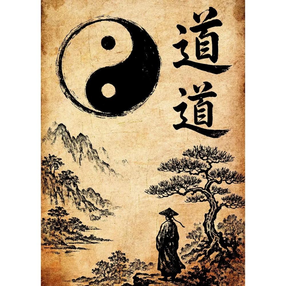 Japanese Silhouette Samurai Art Red Sun Koi Fish Posters Bamboo Modern Prints Canvas Wall Art Pictures Home Living Room Decor