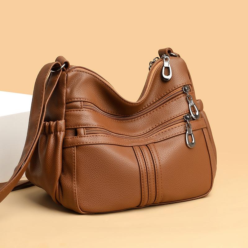 Texturierte Damentasche lässige Mode mehrschichtige Umhängetasche