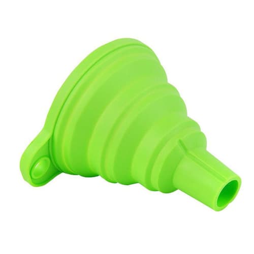 Convenient, Durable, Heat-Resistant Silicone Funnel, Folding Funnel for Pouring, Green