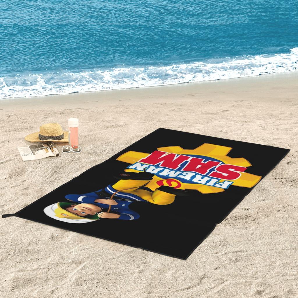 Cartoon Firefighter Fireman Sam Beach Towel Soft Microfiber Quick Dry Absorbent Quick Towels For Pool