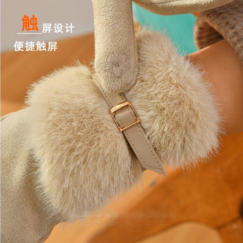 2025 Thermal Gloves Women's Driving Fleece Thickened Thermal Gloves Women's Windproof