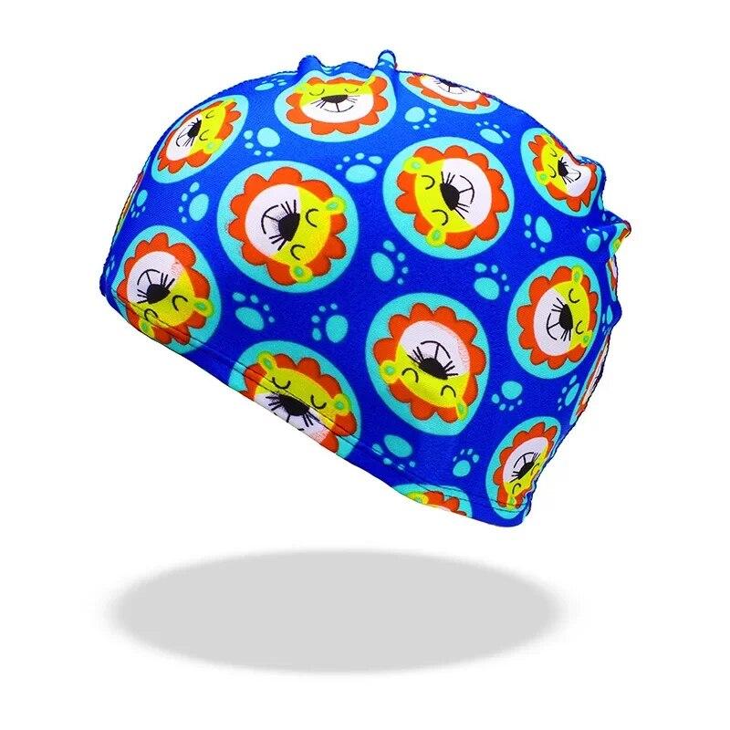Kinder Cartoon Badekappen Tier Dinosaurier Druck Jungen Mädchen Badehut Poolausrüstung Kinder Schwimmzubehör