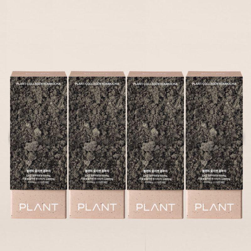 Plant-Based Collagen Kombucha 4 Boxes (60 Packets)