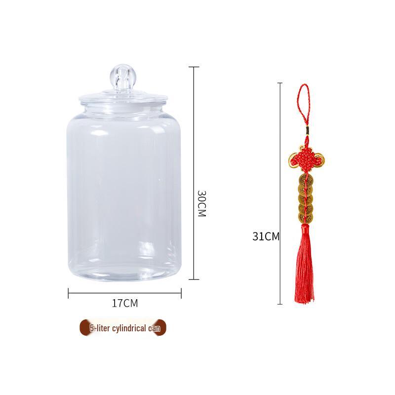 Герметичная банка для хранения продуктов из ПЭТ, 5 л, с китайским узлом