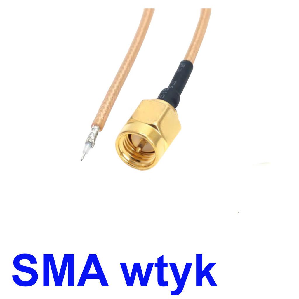 Pigtail SMA plug 20cm RG178 / FOR soldering