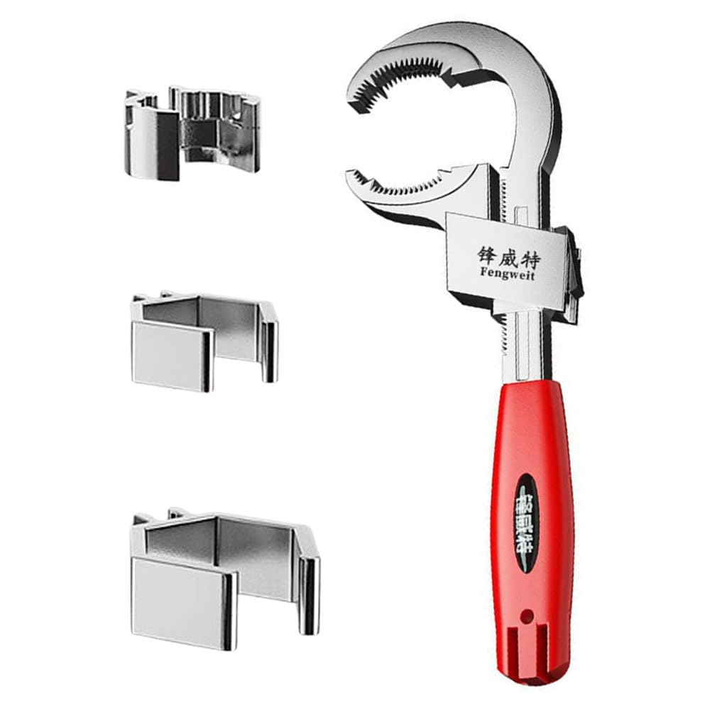 

Pipe Adjustable Adjustable Adjustable for Sewer Pipe and Installation Tools Multi-function Wrench, Spanner, Wrench, Double-Ended Wrench, Plumbing, красный